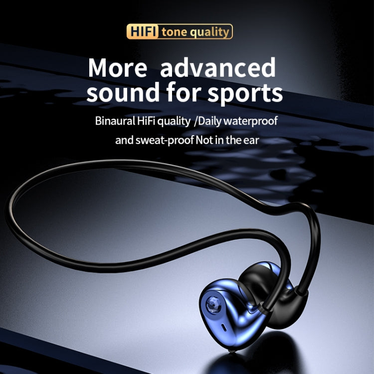 A59 Open Air Conduction Built-in Microphone Wireless Bluetooth Neckband Earphone(Grey)