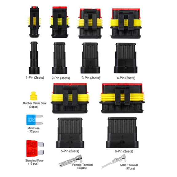 240pcs Car Water-resistant Connector Set with Fuse Blade