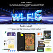 Ulefone Armor Pad 2 Rugged Tablet PC, 16GB+256GB 11 inch Android 13 MediaTek Helio G99 Octa Core 4G Network EU Plug(Yellow)