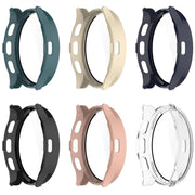 Compatible with Garmin Venu 3S PC + Tempered Glass Film Integrated Watch Case(Black)