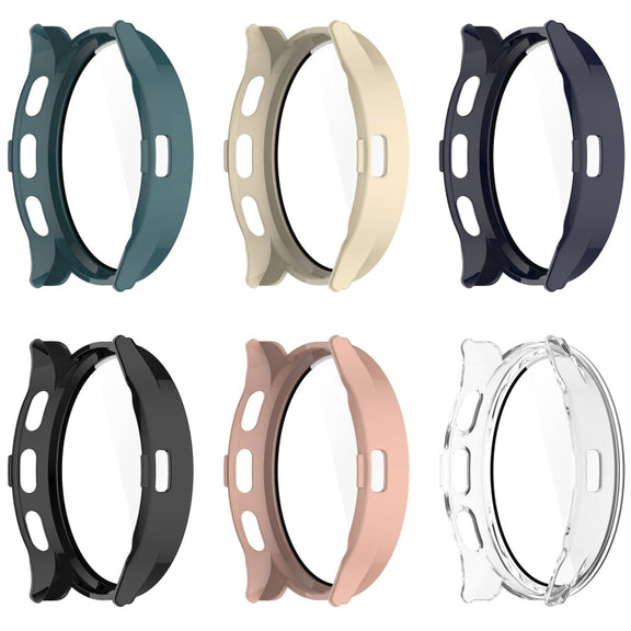 Compatible with Garmin Venu 3S PC + Tempered Glass Film Integrated Watch Case(Black)