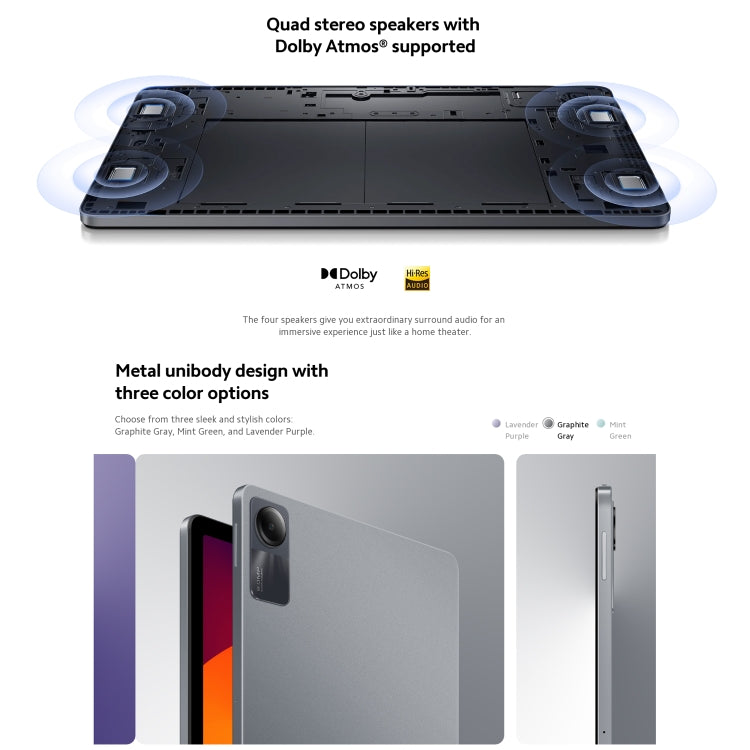 Xiaomi Redmi Pad SE 11 inch, 8GB+256GB, MIUI Pad 14 OS Qualcomm Snapdragon 680 Octa Core, Not Support Google Play(Grey)