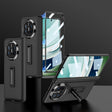For Huawei Mate X5 GKK Magnetic Hinge Flip Leather Phone Case with Holder(Carbon Fiber) - Huawei Cases by GKK | Online Shopping South Africa | PMC TechLife | Buy Now Pay Later Mobicred