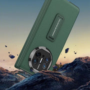 For Huawei Mate X5 GKK Magnetic Hinge Flip Leather Phone Case with Holder(Carbon Fiber)