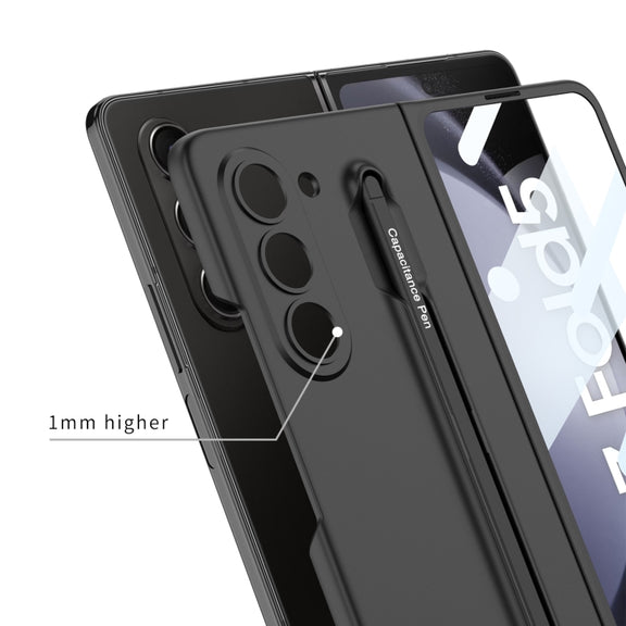 For Samsung Galaxy Z Fold5 5G GKK Integrated Ultra-thin PC Phone Case with Pen Slots, No Include Pen(Black)