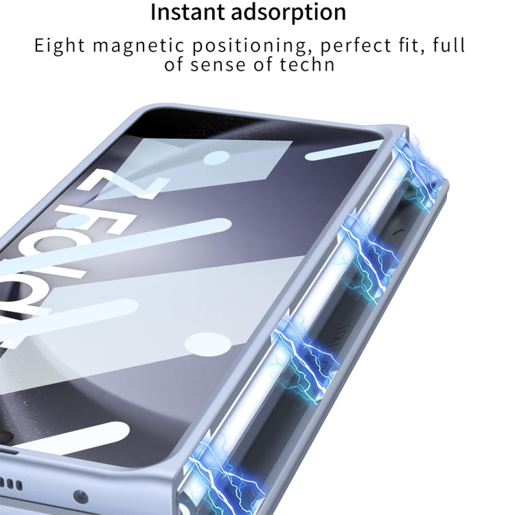 For Samsung Galaxy Z Fold5 5G GKK Integrated Fold Hinge Phone Case with Pen Slots, No Include Pen(Black+Red)