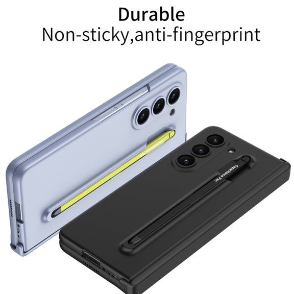 For Samsung Galaxy Z Fold5 5G GKK Integrated Fold Hinge Phone Case with Pen Slots, No Include Pen(Black+Red)
