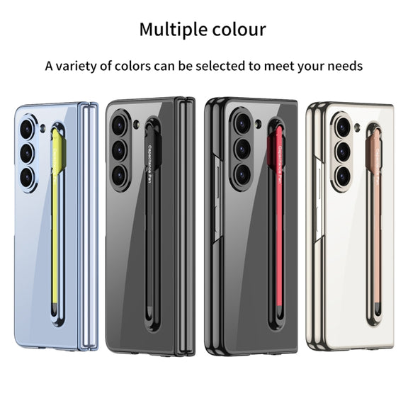For Samsung Galaxy Z Fold5 5G GKK Integrated PC Phone Case with Pen Slot, No Include Pen(Blue)