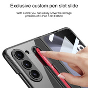 For Samsung Galaxy Z Fold5 5G GKK Integrated PC Phone Case with Pen Slot, No Include Pen(Blue)