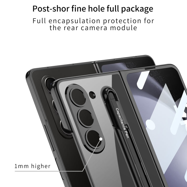 For Samsung Galaxy Z Fold5 5G GKK Integrated PC Phone Case with Pen Slot, No Include Pen(Blue)