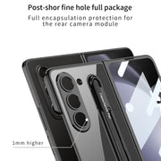For Samsung Galaxy Z Fold5 5G GKK Integrated PC Phone Case with Pen Slot, No Include Pen(Blue)