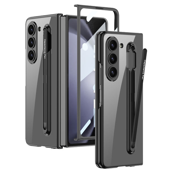 For Samsung Galaxy Z Fold5 5G GKK Integrated PC Phone Case with Pen Slot, No Include Pen(Black)