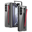 For Samsung Galaxy Z Fold5 5G GKK Integrated PC Phone Case with Pen Slot, No Include Pen(Black+Red) - Galaxy Z Fold5 Cases by GKK | Online Shopping South Africa | PMC TechLife | Buy Now Pay Later Mobicred