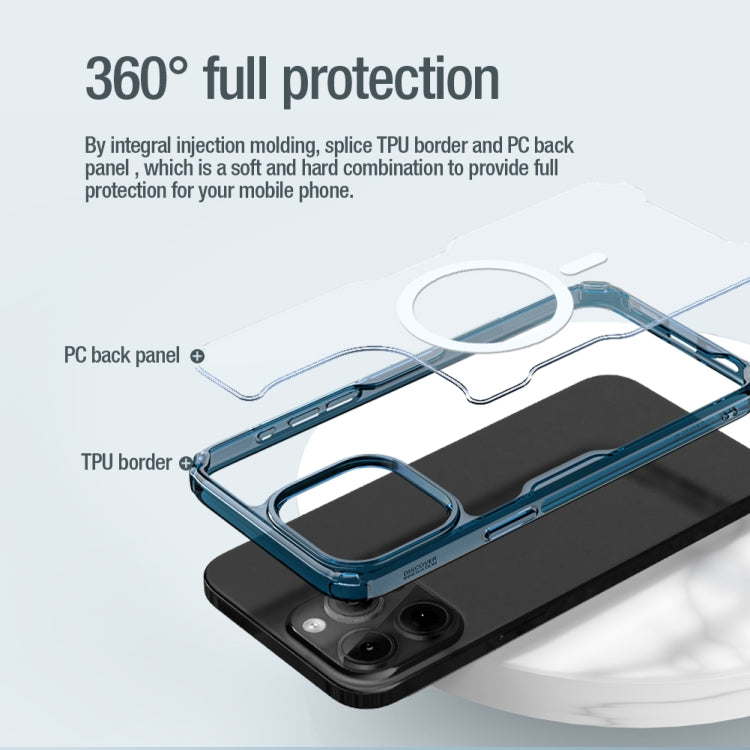 For iPhone 15 Pro Max NILLKIN Ultra Clear Magsafe PC + TPU Phone Case(Transparent)
