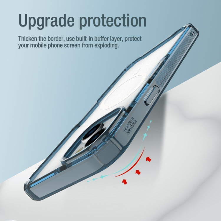 For iPhone 15 NILLKIN Ultra Clear Magsafe PC + TPU Phone Case(Blue)