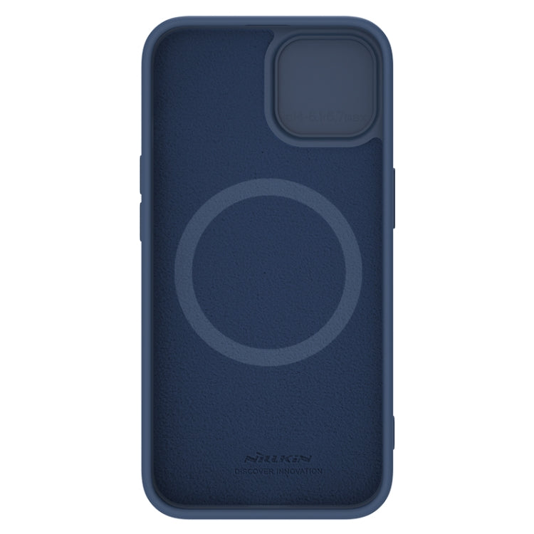 For iPhone 15 Plus NILLKIN CamShield MagSafe Liquid Silicone Phone Case(Blue)