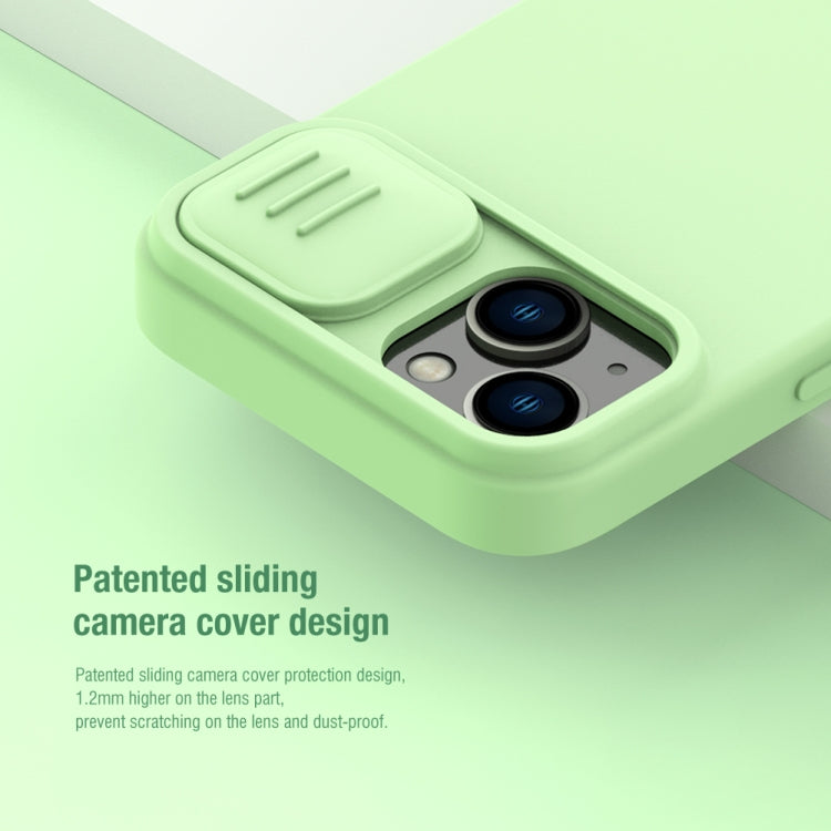 For iPhone 15 Plus NILLKIN CamShield MagSafe Liquid Silicone Phone Case(Blue)
