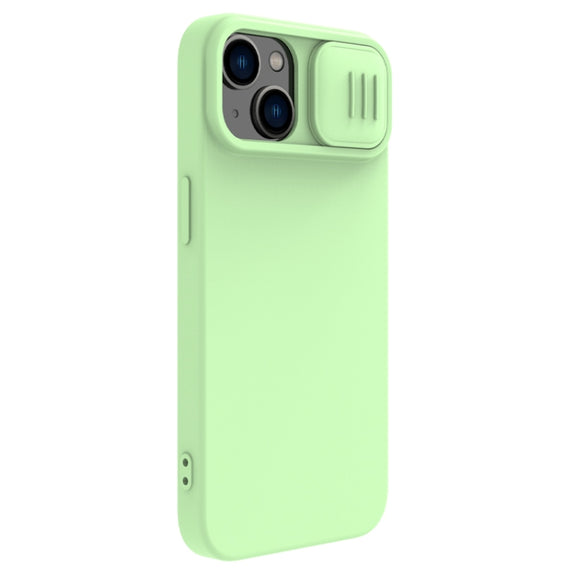 For iPhone 15 NILLKIN CamShield MagSafe Liquid Silicone Phone Case(Green)