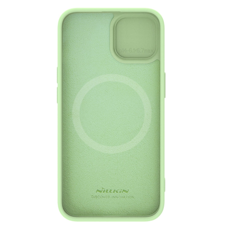 For iPhone 15 NILLKIN CamShield MagSafe Liquid Silicone Phone Case(Green)