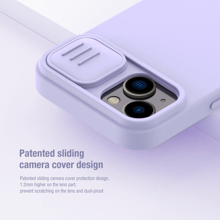 For iPhone 15 Plus NILLKIN CamShield Liquid Silicone Phone Case(Blue)