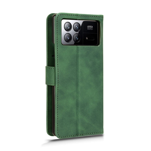 For Xiaomi Mix Fold 3 Skin Feel Magnetic Flip Leather Phone Case(Green)