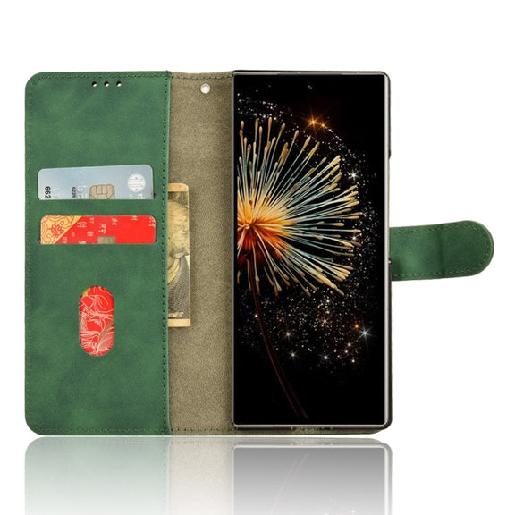 For Xiaomi Mix Fold 3 Skin Feel Magnetic Flip Leather Phone Case(Green)