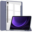 For Samsung Galaxy Tab S9 FE / S10 FE Acrylic 3-folding Smart Leather Tablet Case with Pen Slot(Lavender) - Galaxy Tab S9 FE by PMC TechLife | Online Shopping South Africa | PMC TechLife | Buy Now Pay Later Mobicred