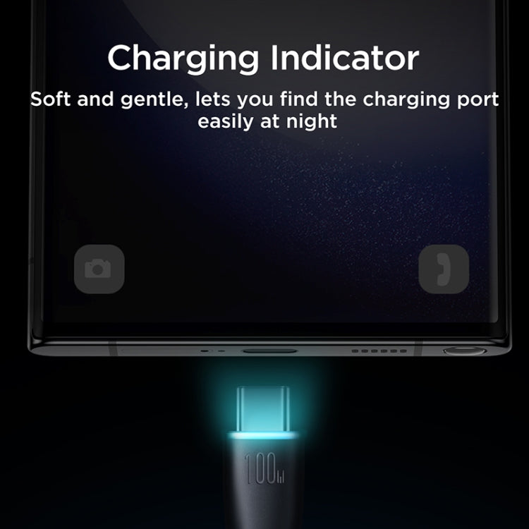 JOYROOM SA32-AC6 Starry Series 100W USB to USB-C / Type-C Fast Charging Data Cable, Length:1m(Black)