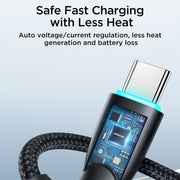JOYROOM SA32-AC6 Starry Series 100W USB to USB-C / Type-C Fast Charging Data Cable, Length:1m(Black)