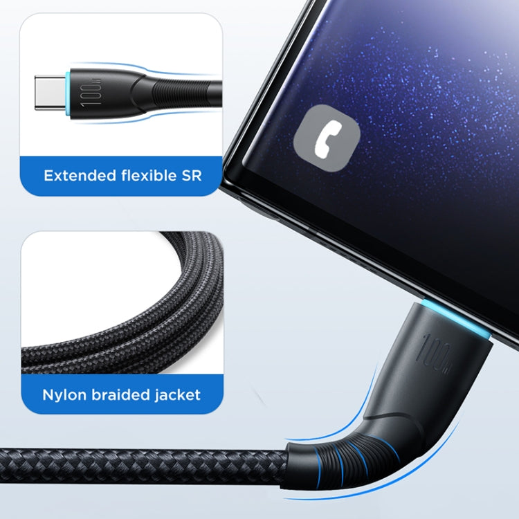 JOYROOM SA32-AC6 Starry Series 100W USB to USB-C / Type-C Fast Charging Data Cable, Length:1m(Black)