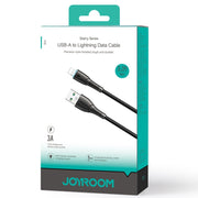 JOYROOM SA32-AL3 Starry Series 3A USB to 8 Pin Fast Charging Data Cable, Length:1m(Black)