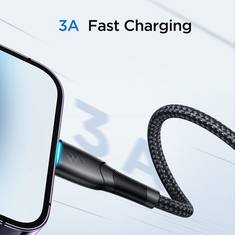 JOYROOM SA32-AL3 Starry Series 3A USB to 8 Pin Fast Charging Data Cable, Length:1m(Black)