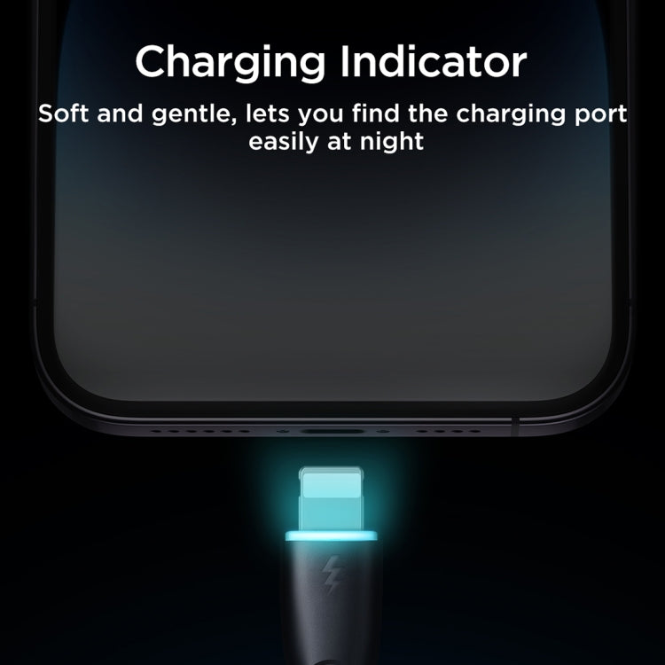 JOYROOM SA32-AL3 Starry Series 3A USB to 8 Pin Fast Charging Data Cable, Length:1m(Black)