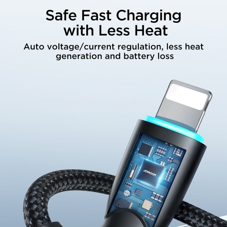 JOYROOM SA32-AL3 Starry Series 3A USB to 8 Pin Fast Charging Data Cable, Length:1m(Black)