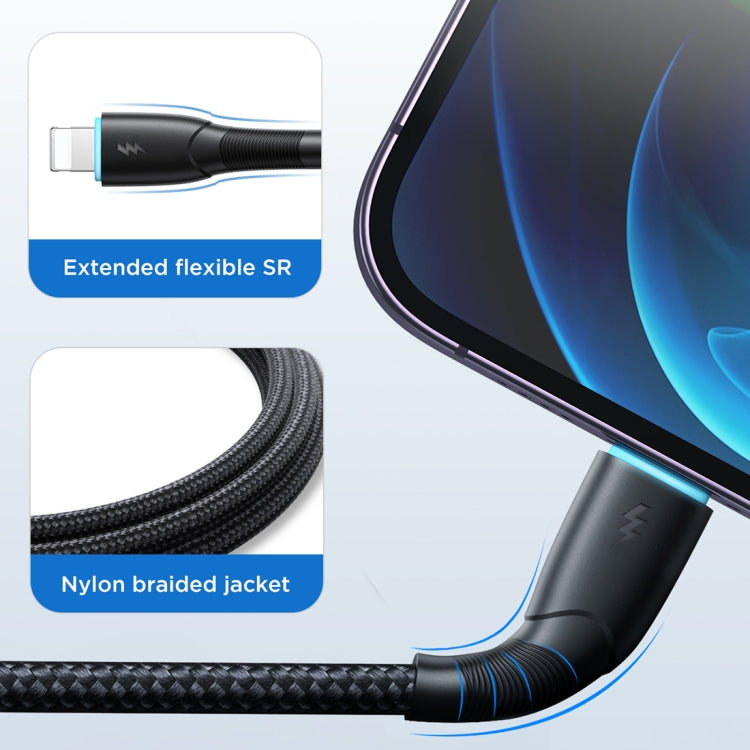 JOYROOM SA32-AL3 Starry Series 3A USB to 8 Pin Fast Charging Data Cable, Length:1m(Black)