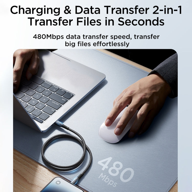 JOYROOM SA32-AL3 Starry Series 3A USB to 8 Pin Fast Charging Data Cable, Length:1m(Black)