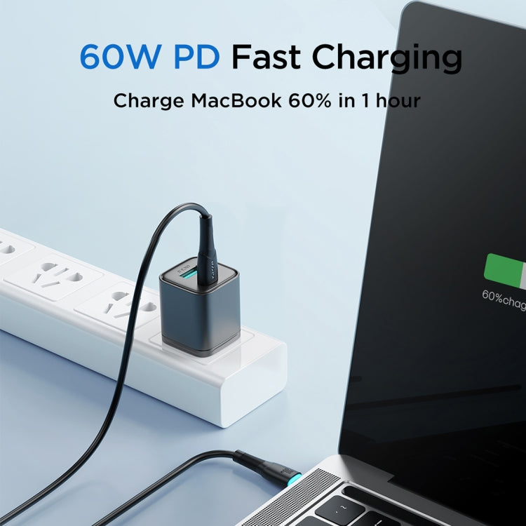 JOYROOM SA32-CC3 Starry Series 60W USB-C / Type-C to USB-C / Type-C Fast Charging Data Cable, Length:1m(Black)
