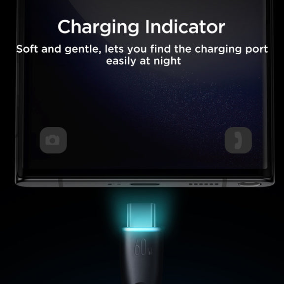 JOYROOM SA32-CC3 Starry Series 60W USB-C / Type-C to USB-C / Type-C Fast Charging Data Cable, Length:1m(Black)