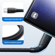 JOYROOM SA32-CC3 Starry Series 60W USB-C / Type-C to USB-C / Type-C Fast Charging Data Cable, Length:1m(Black)
