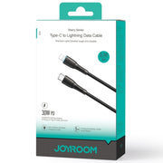 JOYROOM SA32-CL3 Starry Series 30W USB-C / Type-C to 8 Pin Fast Charging Data Cable, Length:1m(Black)