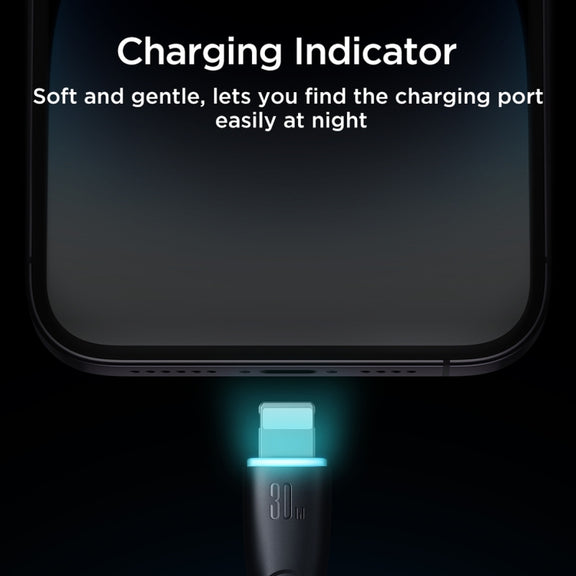 JOYROOM SA32-CL3 Starry Series 30W USB-C / Type-C to 8 Pin Fast Charging Data Cable, Length:1m(Black)