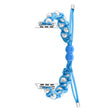 For Apple Watch SE 40mm Paracord Gypsophila Beads Drawstring Braided Watch Band(Blue) - Watch Bands by PMC TechLife | Online Shopping South Africa | PMC TechLife
