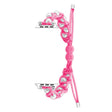 For Apple Watch 42mm Paracord Gypsophila Beads Drawstring Braided Watch Band(Pink) - Watch Bands by PMC TechLife | Online Shopping South Africa | PMC TechLife