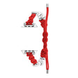 For Apple Watch Series 9 45mm Paracord Row Beads Drawstring Braided Watch Band(Red) - Watch Bands by PMC TechLife | Online Shopping South Africa | PMC TechLife