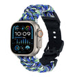 For Apple Watch Ultra 49mm Paracord Plain Braided Webbing Buckle Watch Band(Blue Green) - free shipping - PMC TechLife - Order now!