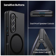 For Samsung Galaxy Z Fold5 MagSafe Ultra-thin Translucent PC+TPU Phone Case(Black)