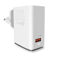 LDNIO A1301Q 2 in 1 18W QC3.0 USB Interface Travel Charger Mobile Phone Charger with Type-C / USB-C Data Cable, EU Plug - free shipping - PMC TechLife - Order now!