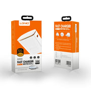 LDNIO A1301Q 2 in 1 18W QC3.0 USB Interface Travel Charger Mobile Phone Charger with Type-C / USB-C Data Cable, UK Plug