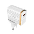 LDNIO A1302Q 2 in 1 18W QC3.0 USB Interface Grid Shape Travel Charger Mobile Phone Charger with Micro USB Data Cable, EU Plug - free shipping - PMC TechLife - Order now!