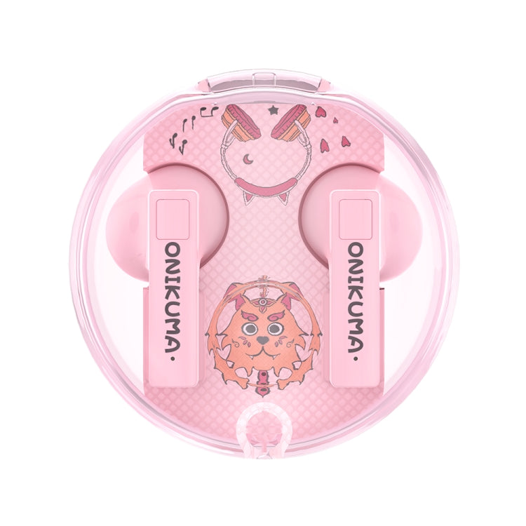 ONIKUMA T301 Transparent Cartoon Wireless Bluetooth Earphone(Pink)